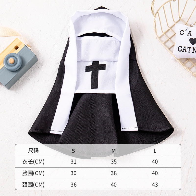 Nun costume for cats and dogs