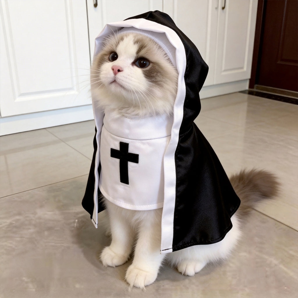 Nun costume for cats and dogs